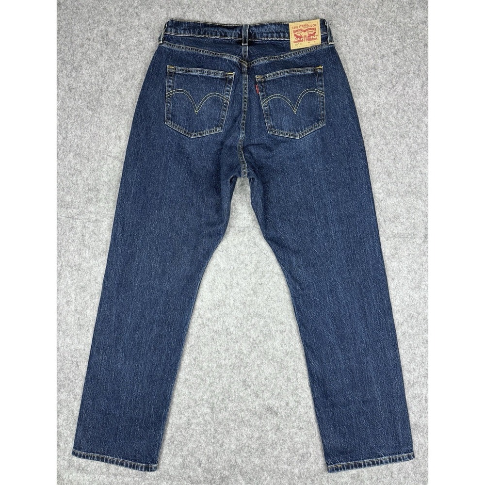 Levis 501 Curve NWT Jeans Womens 31 Dark Wash Straight High Rise Stretch Denim - Picture 11 of 13
